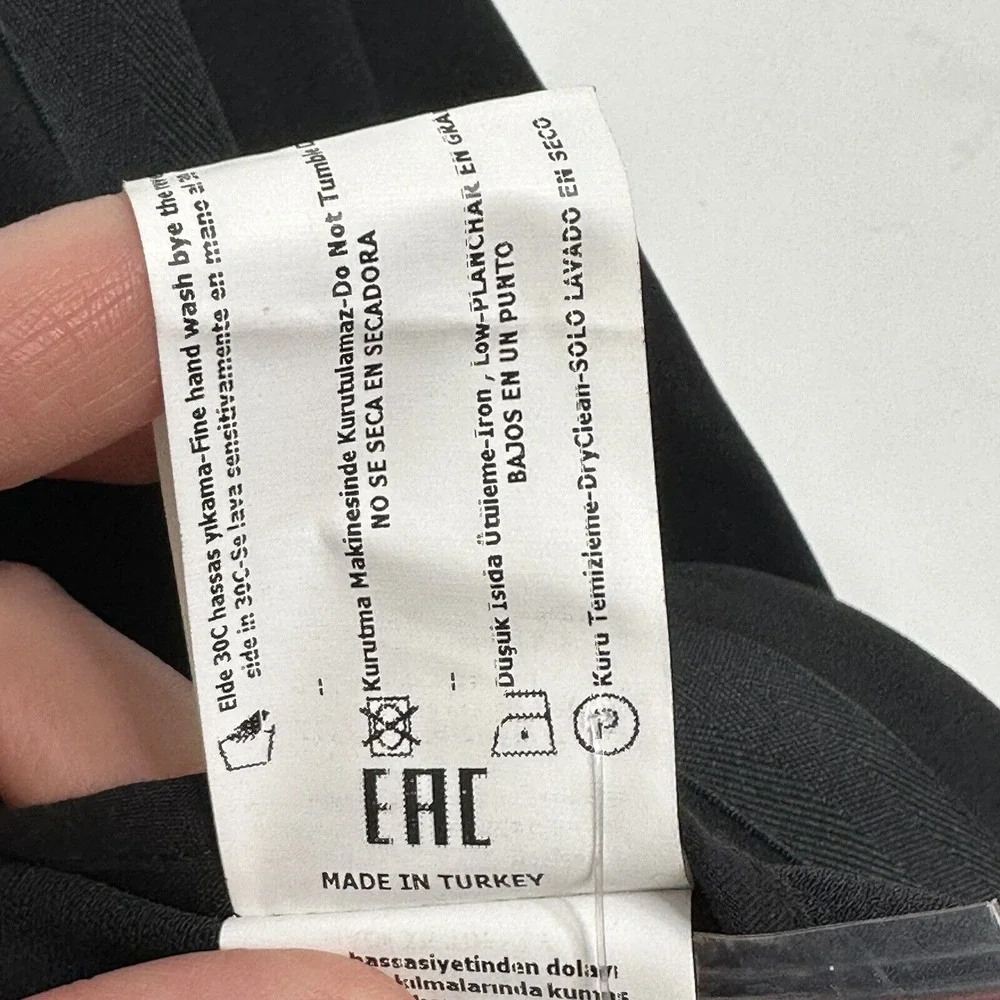 NWT Nocturne Womens Size M 38 Black Casual Flare Pants $115 Turkey Polyester New